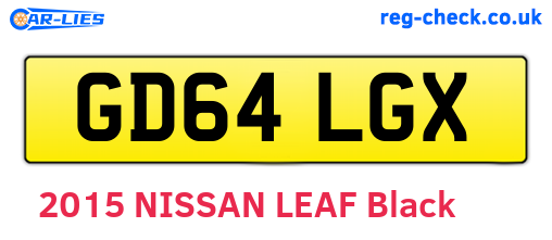 GD64LGX are the vehicle registration plates.