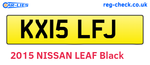 KX15LFJ are the vehicle registration plates.