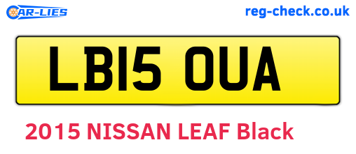 LB15OUA are the vehicle registration plates.