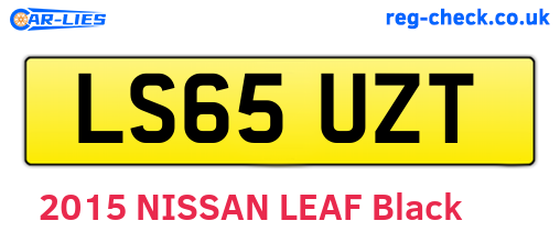 LS65UZT are the vehicle registration plates.