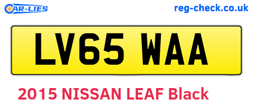 LV65WAA are the vehicle registration plates.