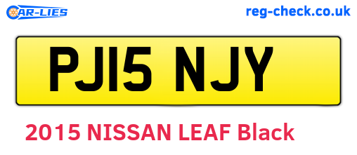 PJ15NJY are the vehicle registration plates.