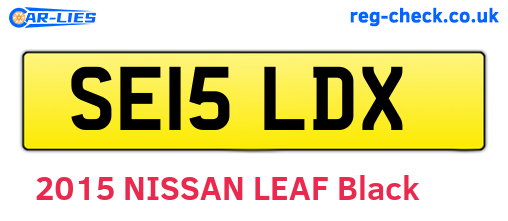 SE15LDX are the vehicle registration plates.