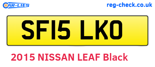 SF15LKO are the vehicle registration plates.