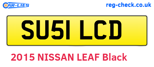 SU51LCD are the vehicle registration plates.