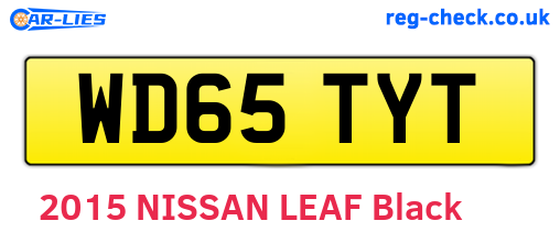 WD65TYT are the vehicle registration plates.