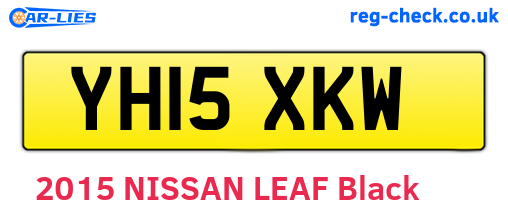 YH15XKW are the vehicle registration plates.
