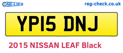 YP15DNJ are the vehicle registration plates.