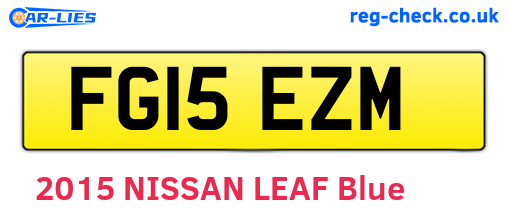 FG15EZM are the vehicle registration plates.