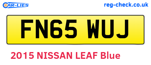 FN65WUJ are the vehicle registration plates.