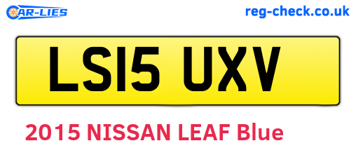 LS15UXV are the vehicle registration plates.