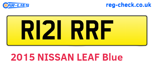 R121RRF are the vehicle registration plates.