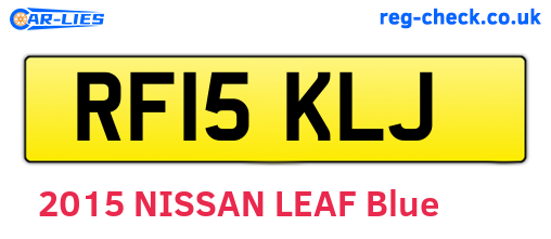 RF15KLJ are the vehicle registration plates.
