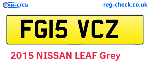 FG15VCZ are the vehicle registration plates.
