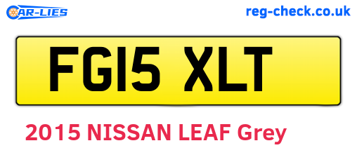 FG15XLT are the vehicle registration plates.