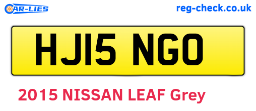 HJ15NGO are the vehicle registration plates.