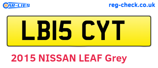 LB15CYT are the vehicle registration plates.