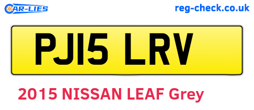 PJ15LRV are the vehicle registration plates.