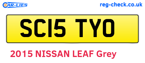 SC15TYO are the vehicle registration plates.