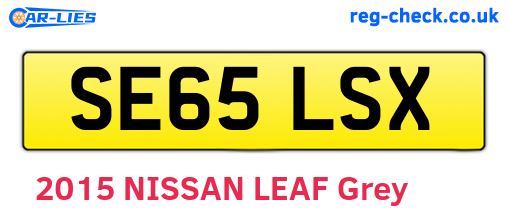 SE65LSX are the vehicle registration plates.