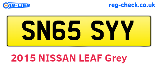 SN65SYY are the vehicle registration plates.