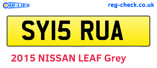 SY15RUA are the vehicle registration plates.