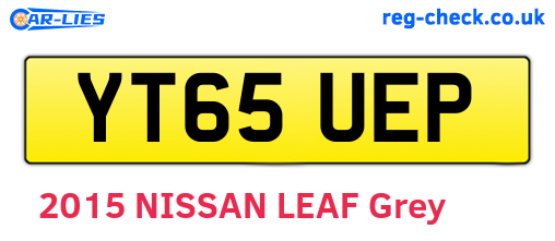 YT65UEP are the vehicle registration plates.