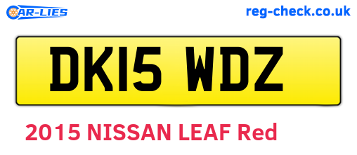 DK15WDZ are the vehicle registration plates.