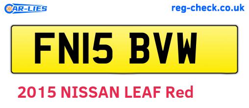FN15BVW are the vehicle registration plates.