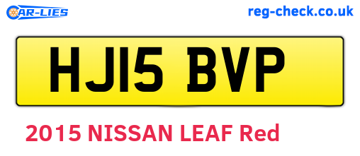 HJ15BVP are the vehicle registration plates.