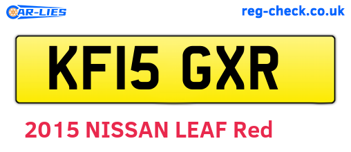 KF15GXR are the vehicle registration plates.