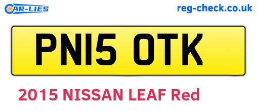 PN15OTK are the vehicle registration plates.