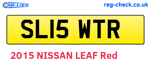 SL15WTR are the vehicle registration plates.