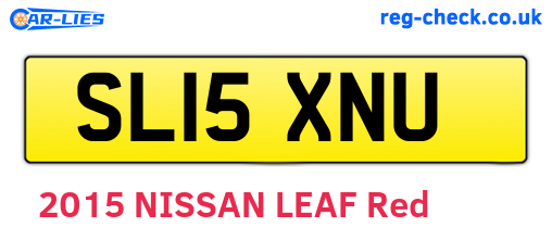 SL15XNU are the vehicle registration plates.