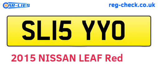 SL15YYO are the vehicle registration plates.
