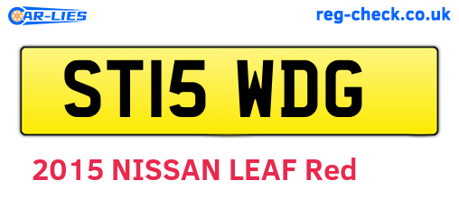 ST15WDG are the vehicle registration plates.