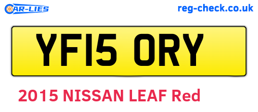 YF15ORY are the vehicle registration plates.