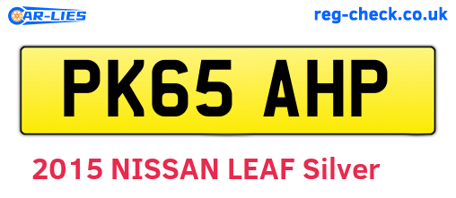 PK65AHP are the vehicle registration plates.