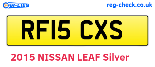 RF15CXS are the vehicle registration plates.