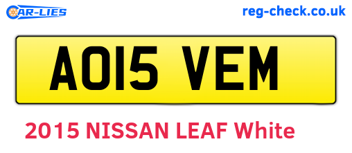 AO15VEM are the vehicle registration plates.