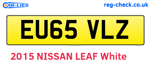 EU65VLZ are the vehicle registration plates.