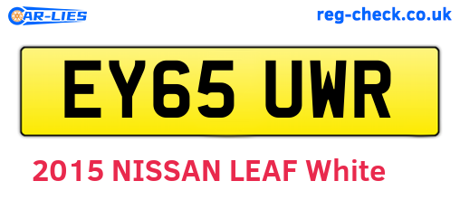 EY65UWR are the vehicle registration plates.