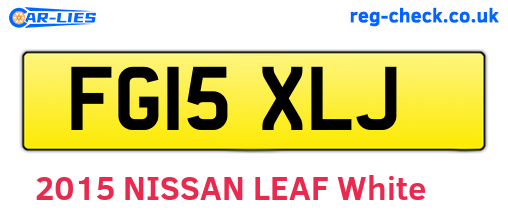 FG15XLJ are the vehicle registration plates.