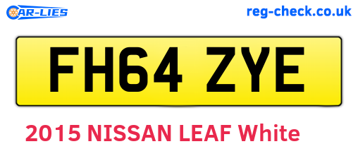FH64ZYE are the vehicle registration plates.