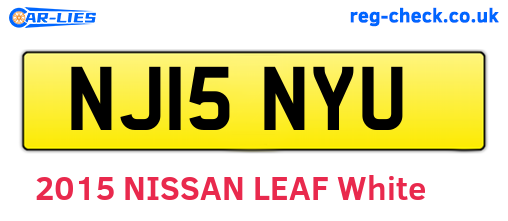 NJ15NYU are the vehicle registration plates.