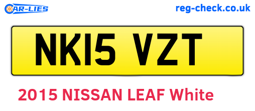 NK15VZT are the vehicle registration plates.