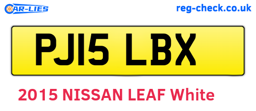 PJ15LBX are the vehicle registration plates.