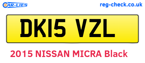 DK15VZL are the vehicle registration plates.