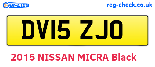 DV15ZJO are the vehicle registration plates.