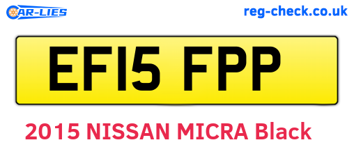 EF15FPP are the vehicle registration plates.